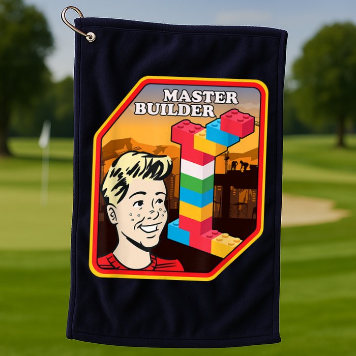 Master Builder Construction Building Blocks Bricks Engineer Golf Towel