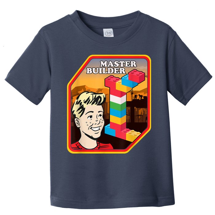 Master Builder Construction Building Blocks Bricks Engineer Toddler T-Shirt