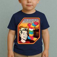 Master Builder Construction Building Blocks Bricks Engineer Toddler T-Shirt