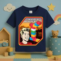 Master Builder Construction Building Blocks Bricks Engineer Toddler T-Shirt