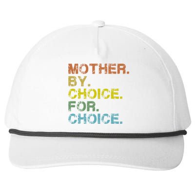 Mother By Choice For Choice Reproductive Right Vintage Retro Gift Snapback Five-Panel Rope Hat