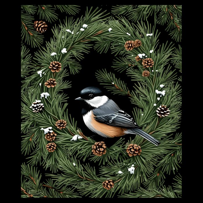 Maine Black Capped Chickadee With Pine Funny Gift City Backpack