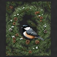 Maine Black Capped Chickadee With Pine Funny Gift 25L Jumbo Tote