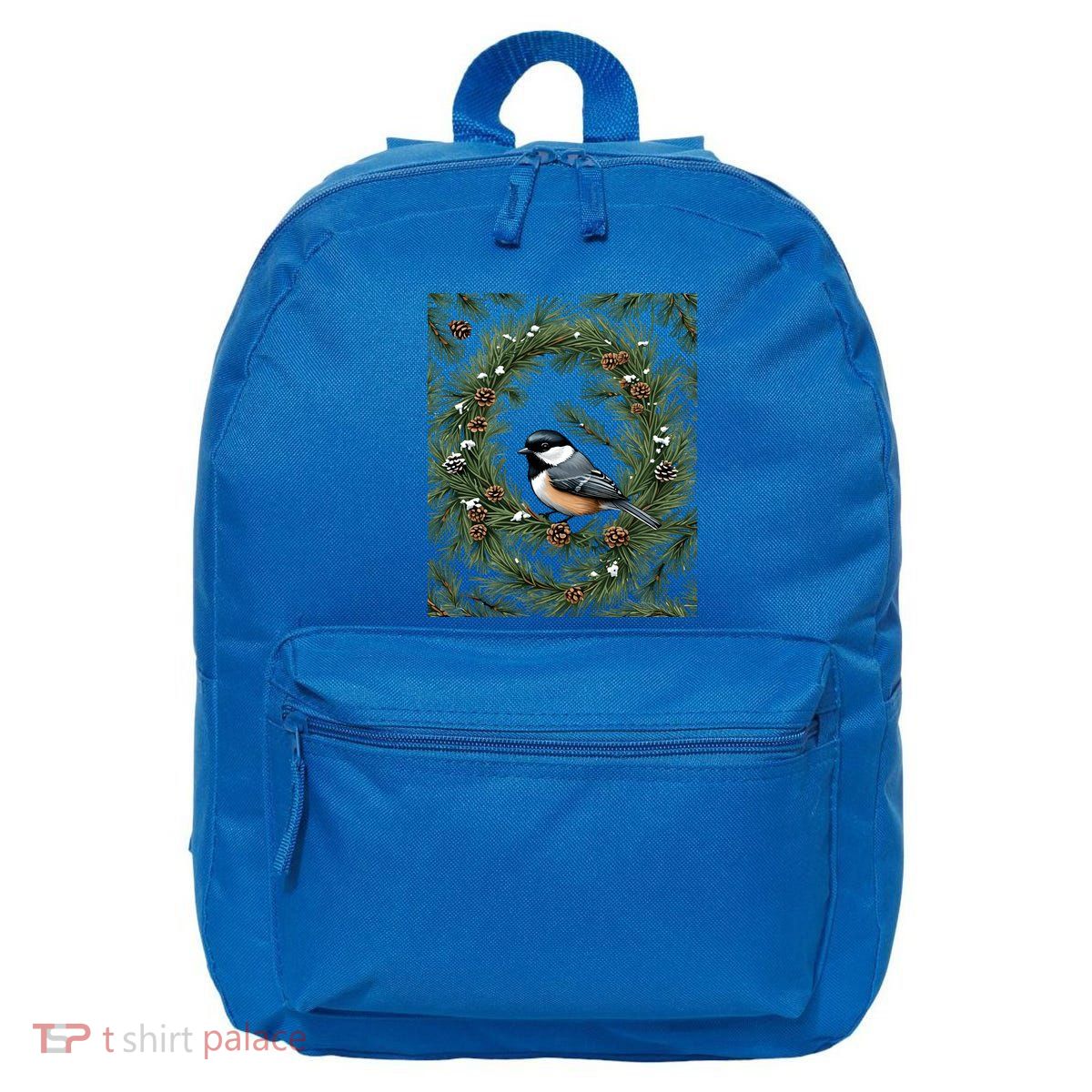 Maine Black Capped Chickadee With Pine Funny Gift 16 in Basic Backpack