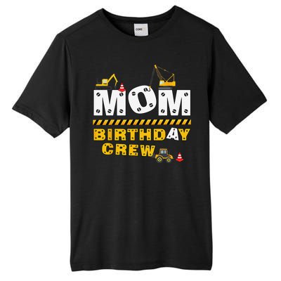 Mom Birthday Crew Construction Family Birthday Party Tall Fusion ChromaSoft Performance T-Shirt