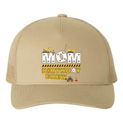 Mom Birthday Crew Construction Family Birthday Party Yupoong Adult 5-Panel Trucker Hat