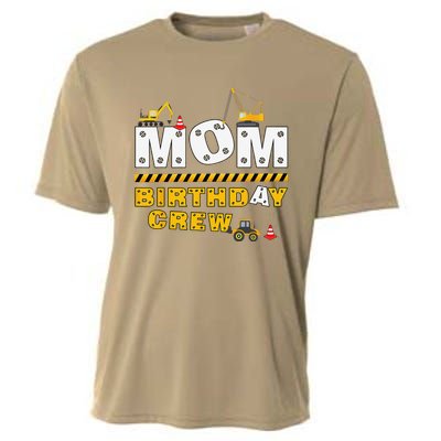 Mom Birthday Crew Construction Family Birthday Party Cooling Performance Crew T-Shirt