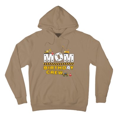 Mom Birthday Crew Construction Family Birthday Party Hoodie