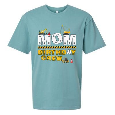 Mom Birthday Crew Construction Family Birthday Party Sueded Cloud Jersey T-Shirt