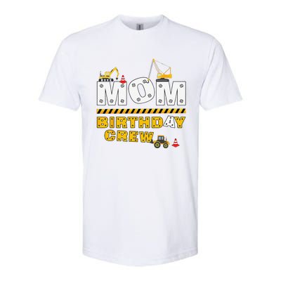 Mom Birthday Crew Construction Family Birthday Party Softstyle CVC T-Shirt