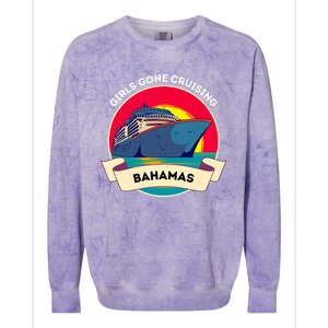 Matching Bahamas Cruise Girl Gone Cruising Trip Colorblast Crewneck Sweatshirt