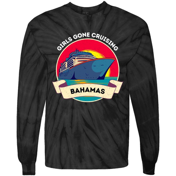 Matching Bahamas Cruise Girl Gone Cruising Trip Tie-Dye Long Sleeve Shirt