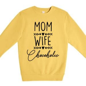 Mom Boss Chocolate Lover Mom Wife Chocoholic Graphic Tee Funny Gift Premium Crewneck Sweatshirt