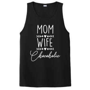 Mom Boss Chocolate Lover Mom Wife Chocoholic Graphic Tee Funny Gift PosiCharge Competitor Tank