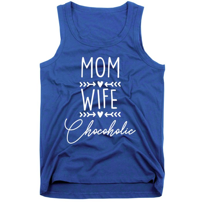 Mom Boss Chocolate Lover Mom Wife Chocoholic Graphic Tee Funny Gift Tank Top