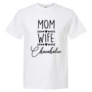 Mom Boss Chocolate Lover Mom Wife Chocoholic Graphic Tee Funny Gift Garment-Dyed Heavyweight T-Shirt