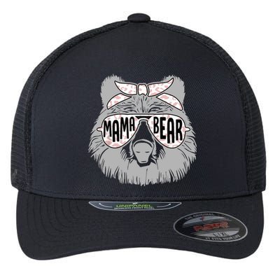 Mama Bear Cute Gift Mom Flexfit Unipanel Trucker Cap