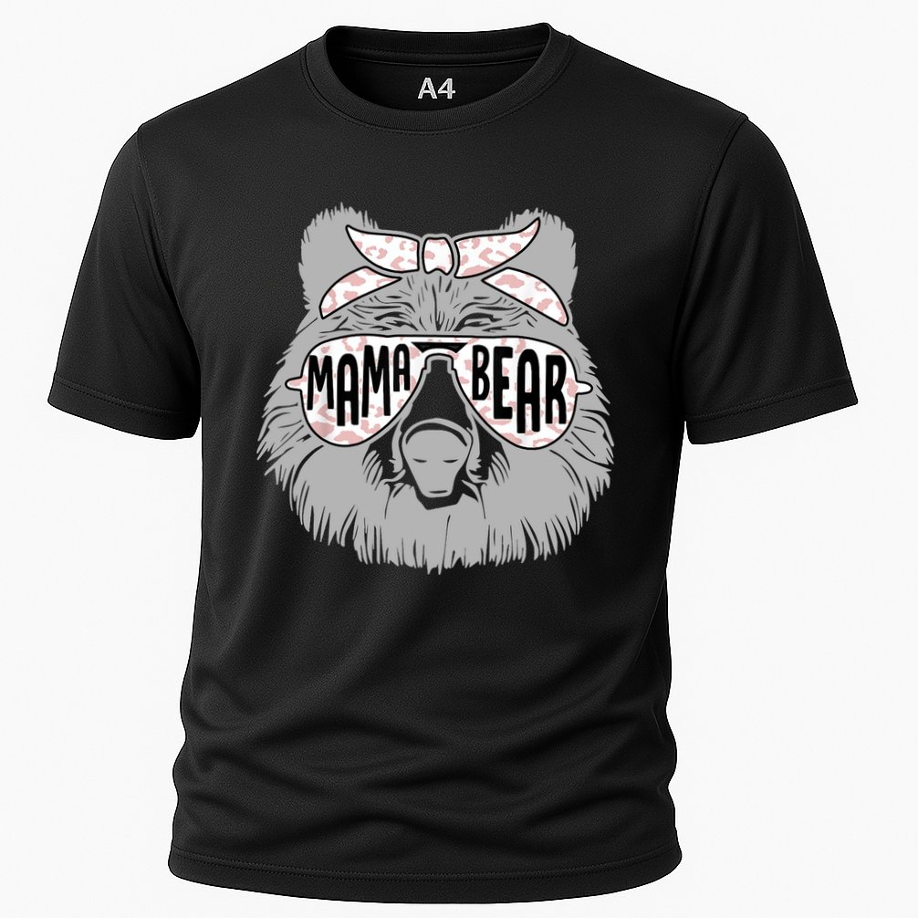 Mama Bear Cute Gift Mom Cooling Performance Crew T-Shirt