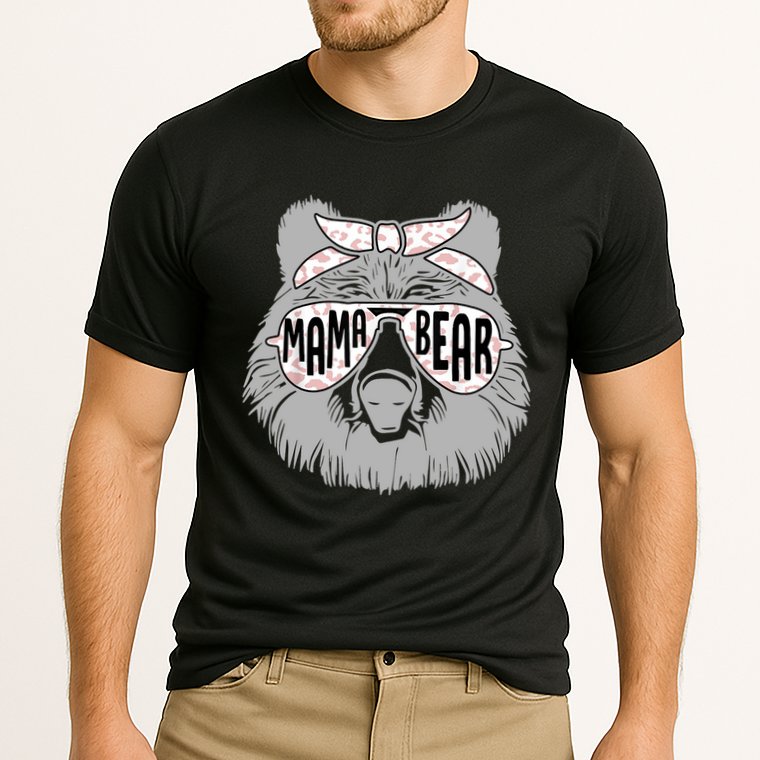 Mama Bear Cute Gift Mom Cooling Performance Crew T-Shirt
