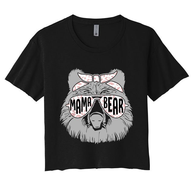 Mama Bear Cute Gift Mom Crop Top
