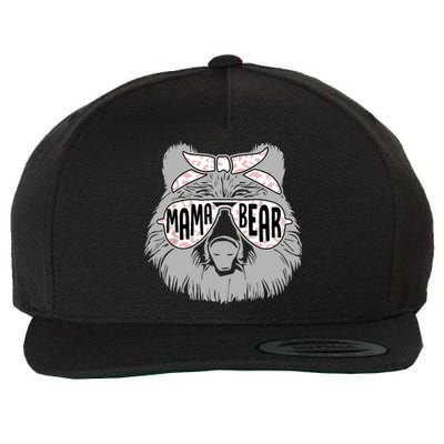 Mama Bear Cute Gift Mom Wool Snapback Cap