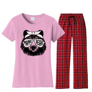 Mama Bear Cute Gift Mom Women's Flannel Pajama Set