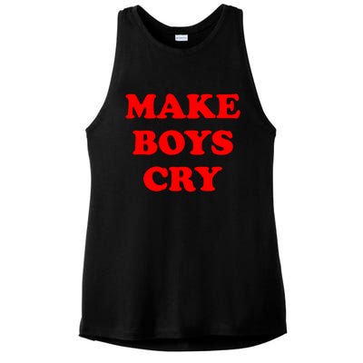 Make Boys Cry Funny Humor Ladies PosiCharge Tri-Blend Wicking Tank