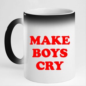 Make Boys Cry Funny Humor 11oz Black Color Changing Mug