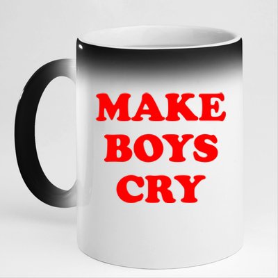 Make Boys Cry Funny Humor 11oz Black Color Changing Mug