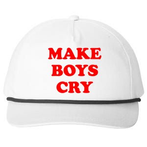 Make Boys Cry Funny Humor Snapback Five-Panel Rope Hat