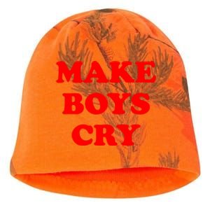 Make Boys Cry Funny Humor Kati - Camo Knit Beanie