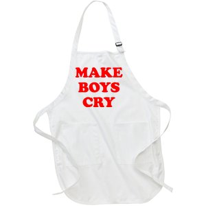 Make Boys Cry Funny Humor Full-Length Apron With Pockets