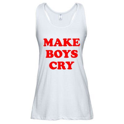 Make Boys Cry Funny Humor Ladies Essential Flowy Tank