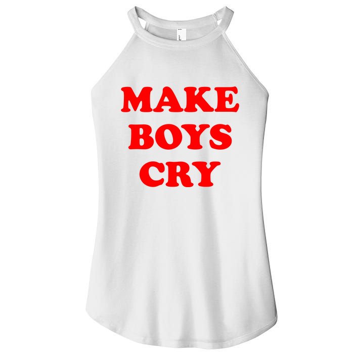 Make Boys Cry Funny Humor Women's Perfect Tri Rocker Tank