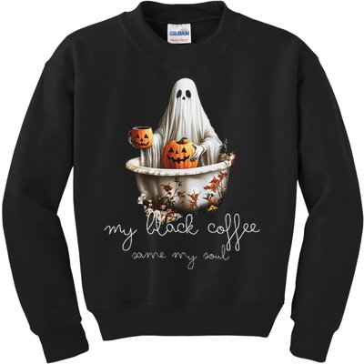 My Black Coffee Same My Soul. Black Coffee Boosts The Spirit Kids Sweatshirt