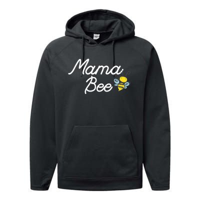 Mama Bee Cute Sassy Honey Bee Mothers Day Gift Idea Performance Fleece Hoodie