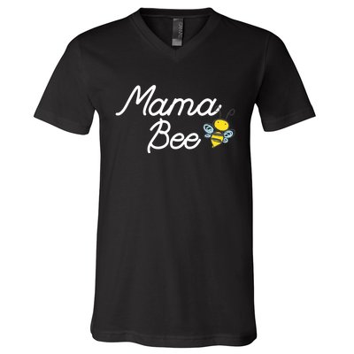 Mama Bee Cute Sassy Honey Bee Mothers Day Gift Idea V-Neck T-Shirt