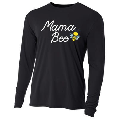 Mama Bee Cute Sassy Honey Bee Mothers Day Gift Idea Cooling Performance Long Sleeve Crew