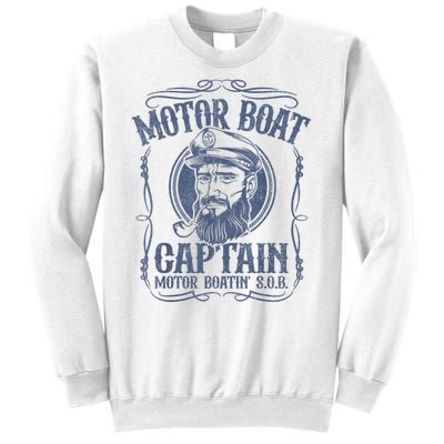 Motor Boat Captain Funny Pontoon Boating Motor Boatin Lake Sweatshirt