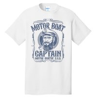 Motor Boat Captain Funny Pontoon Boating Motor Boatin Lake Tall T-Shirt