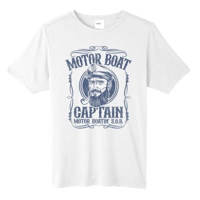 Motor Boat Captain Funny Pontoon Boating Motor Boatin Lake Tall Fusion ChromaSoft Performance T-Shirt