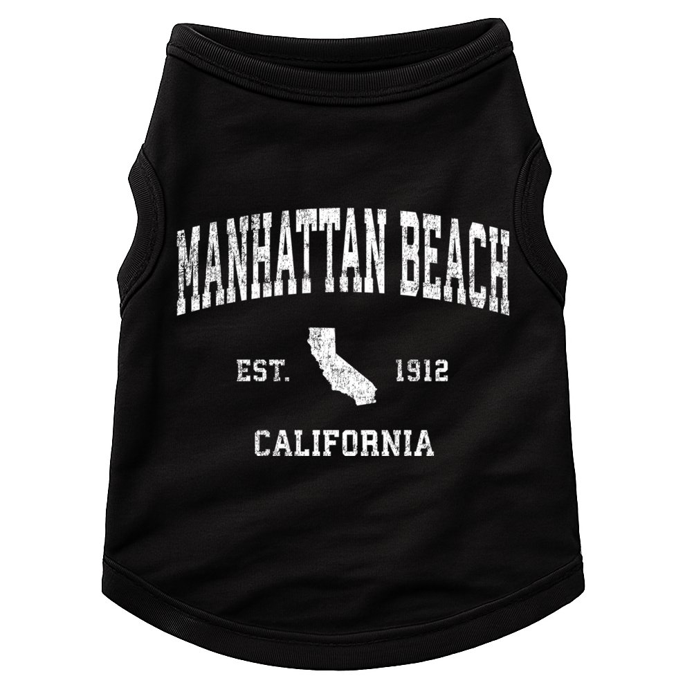 Manhattan Beach California Ca Vintage Sports Design Doggie Tank