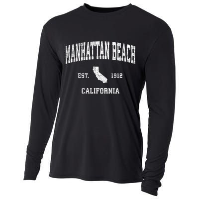 Manhattan Beach California Ca Vintage Sports Design Cooling Performance Long Sleeve Crew