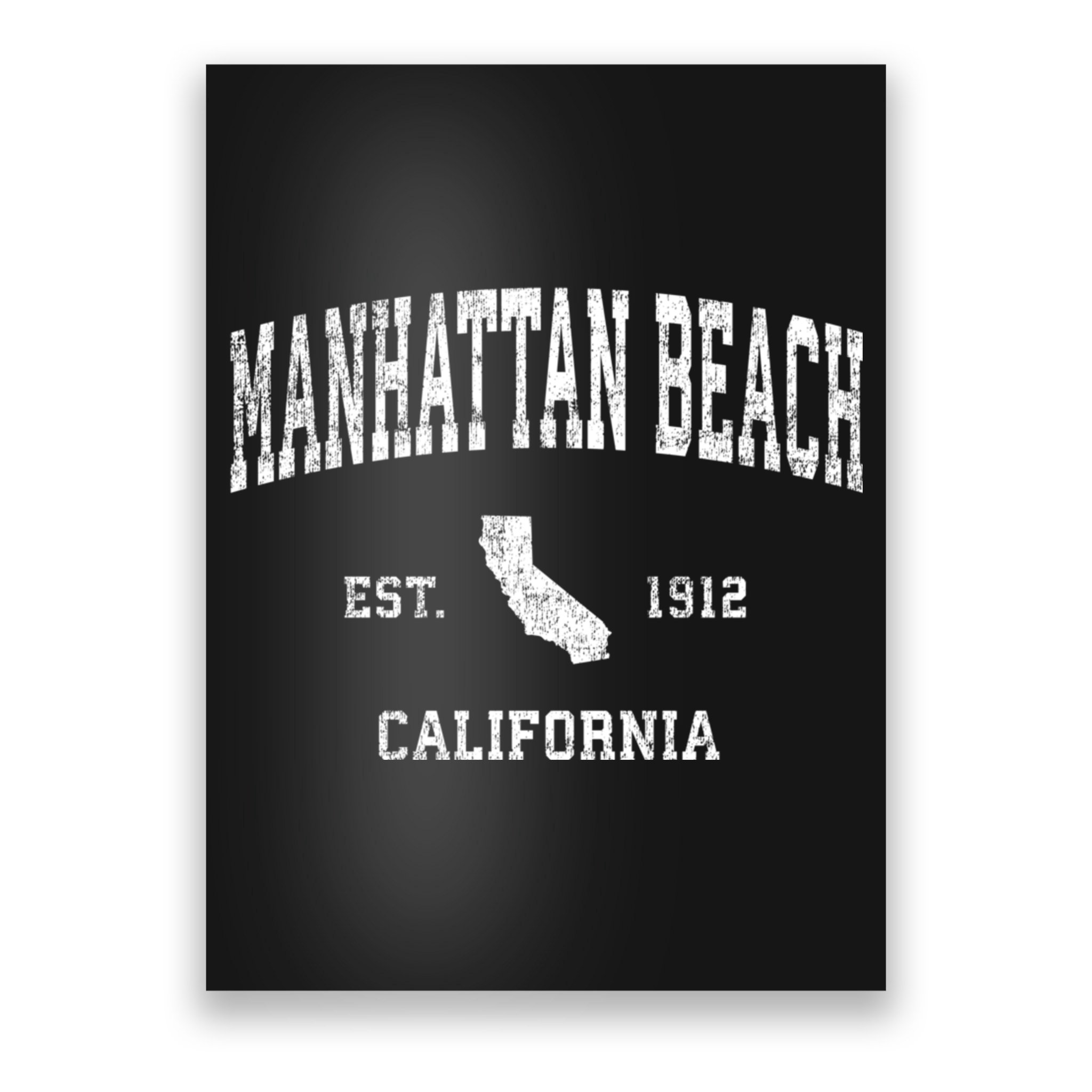 Manhattan Beach California Ca Vintage Sports Design Poster
