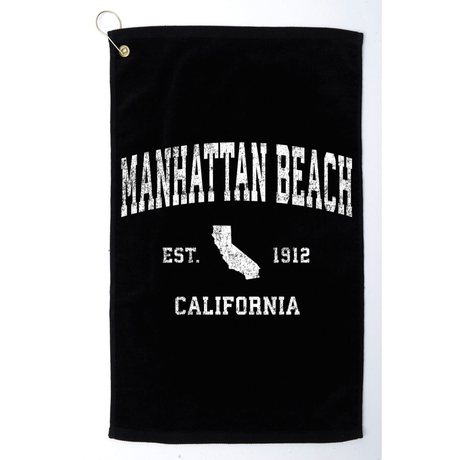 Manhattan Beach California Ca Vintage Sports Design Golf Towel