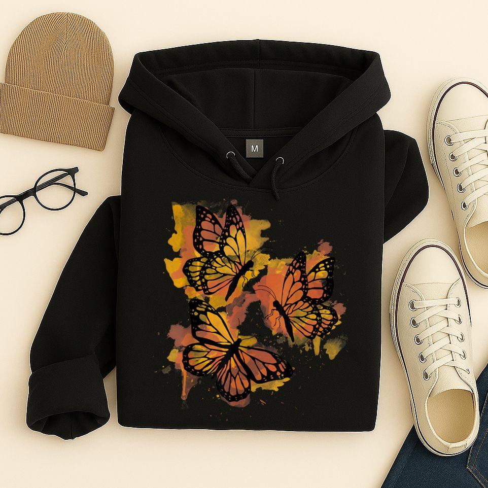 Monarch Butterfly Colourful Butterfly Hoodie