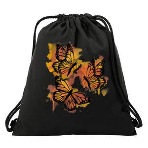 Monarch Butterfly Colourful Butterfly Drawstring Bag