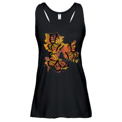 Monarch Butterfly Colourful Butterfly Ladies Essential Flowy Tank