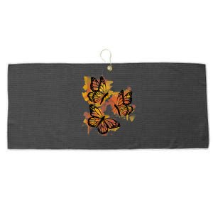 Monarch Butterfly Colourful Butterfly Large Microfiber Waffle Golf Towel