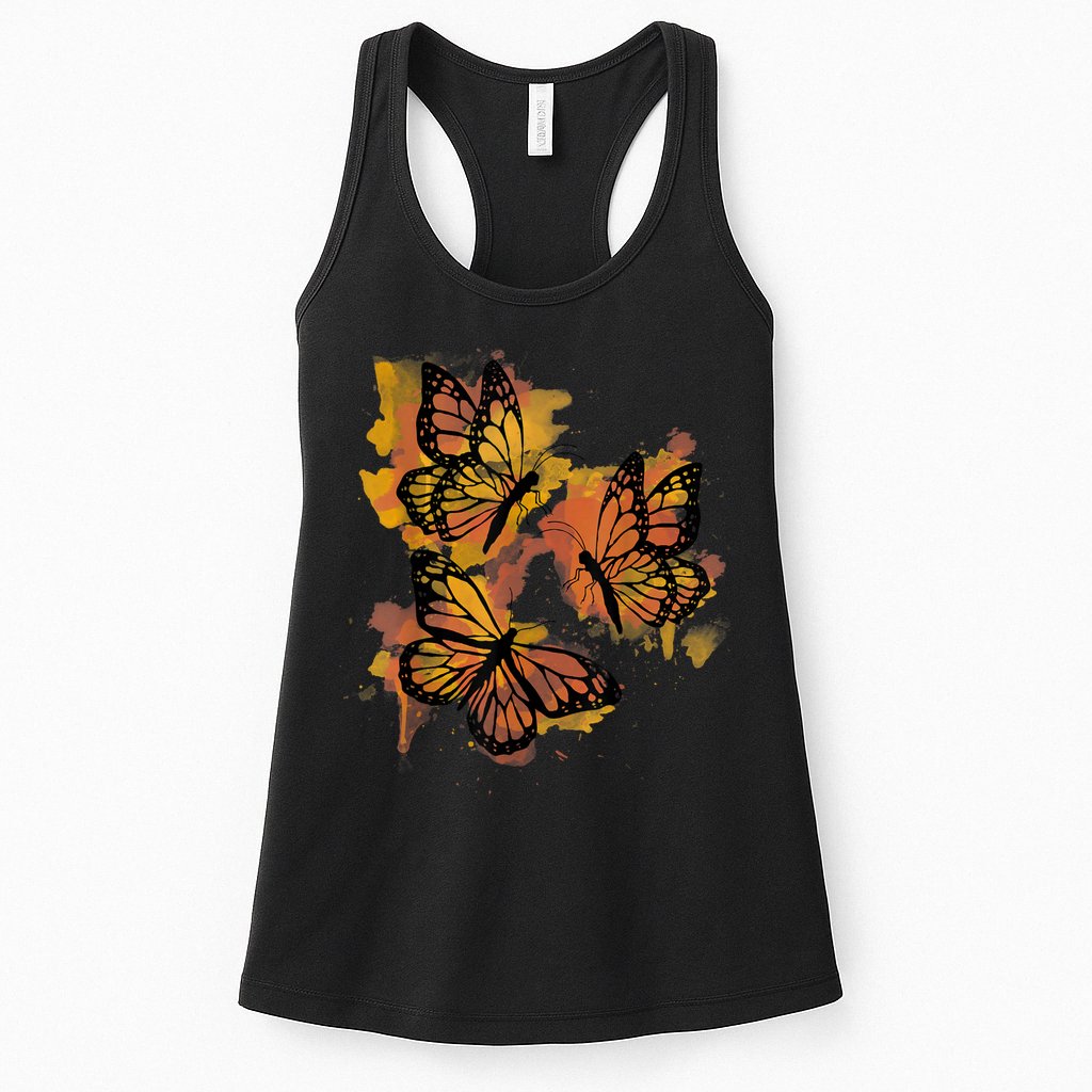 Monarch Butterfly Colourful Butterfly Womens Tank Top